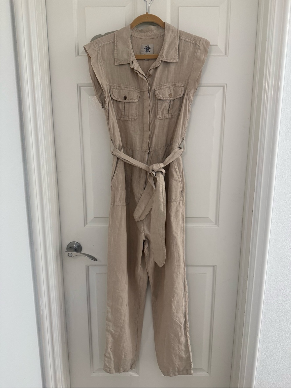 Rip curl women’s utility linen off duty neutral natural boiler suit - Picture 2 of 15